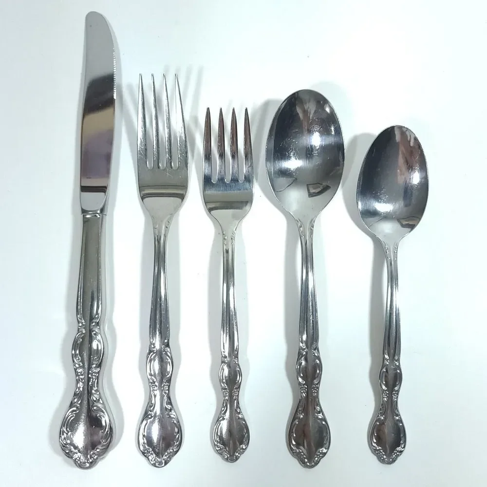 WM. Rogers &Son Royal Manor Single Place Setting Stainless Flatware Set 5 Piece